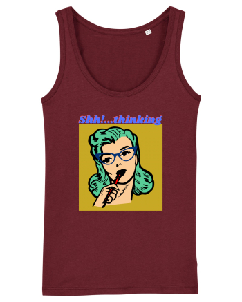 Funny Retro Comic Book Woman Burgundy