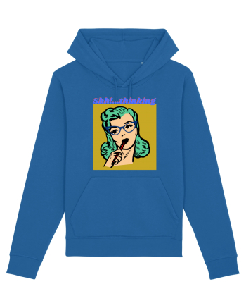 Funny Retro Comic Book Woman Royal Blue