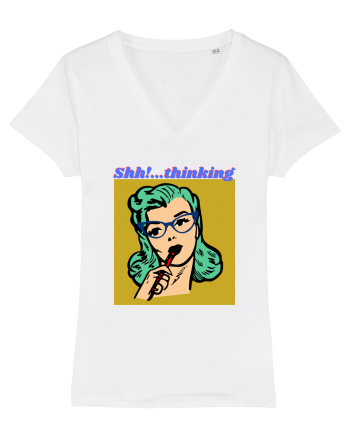 Funny Retro Comic Book Woman White