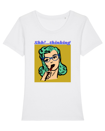 Funny Retro Comic Book Woman White
