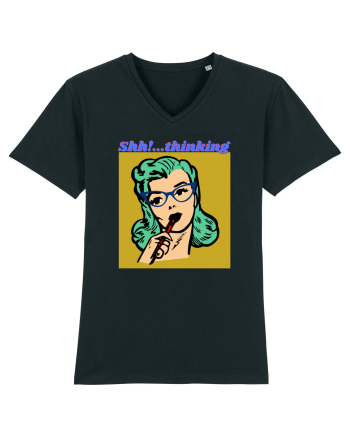 Funny Retro Comic Book Woman Black