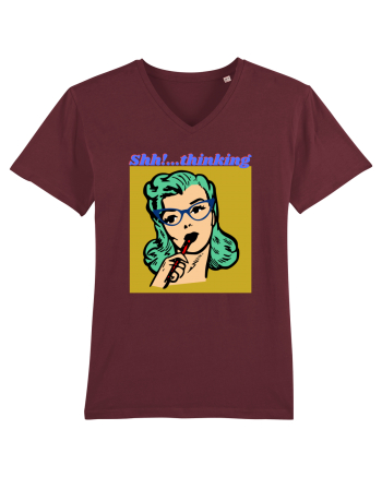Funny Retro Comic Book Woman Burgundy