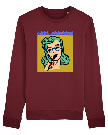 Funny Retro Comic Book Woman Burgundy