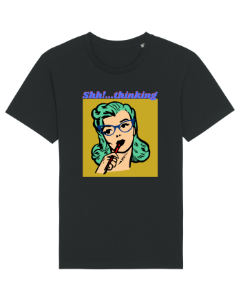 Funny Retro Comic Book Woman Black