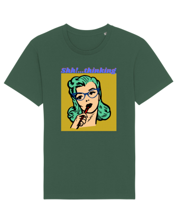 Funny Retro Comic Book Woman Bottle Green