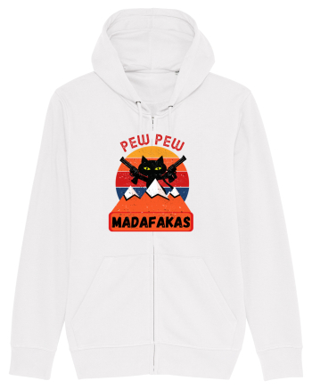 Funny Pew Pew Madafakas Cat White