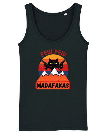 Funny Pew Pew Madafakas Cat Black