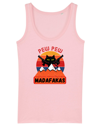 Funny Pew Pew Madafakas Cat Cotton Pink
