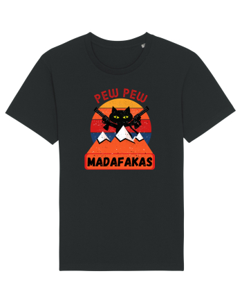 Funny Pew Pew Madafakas Cat Black