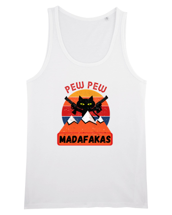 Funny Pew Pew Madafakas Cat White