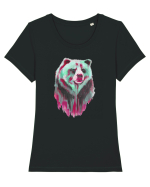 Urs in culori Tricou mânecă scurtă guler larg fitted Damă Expresser