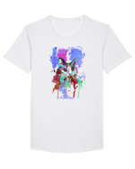 Pisica pictata Tricou mânecă scurtă guler larg Bărbat Skater