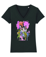 Pisica pictata Tricou mânecă scurtă guler V Damă Evoker