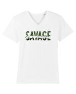 I'm a SAVAGE - Weed Tricou mânecă scurtă guler V Bărbat Presenter