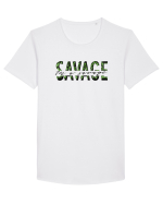 I'm a SAVAGE - Weed Tricou mânecă scurtă guler larg Bărbat Skater