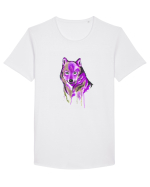 Lup portret Tricou mânecă scurtă guler larg Bărbat Skater