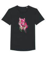 Lup portret Tricou mânecă scurtă guler larg Bărbat Skater