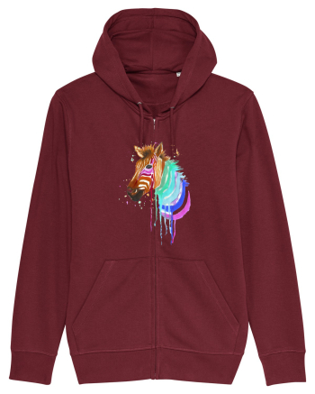 Zebra Burgundy