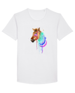Zebra Tricou mânecă scurtă guler larg Bărbat Skater