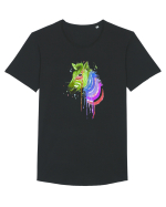 Zebra Tricou mânecă scurtă guler larg Bărbat Skater