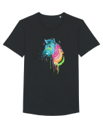 Zebra Tricou mânecă scurtă guler larg Bărbat Skater