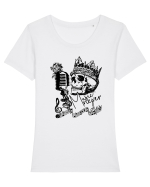 MUSIC Never Dies Tricou mânecă scurtă guler larg fitted Damă Expresser
