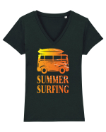 Summer Surfing Van Tricou mânecă scurtă guler V Damă Evoker