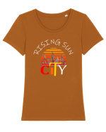 Rising Sun Tricou mânecă scurtă guler larg fitted Damă Expresser