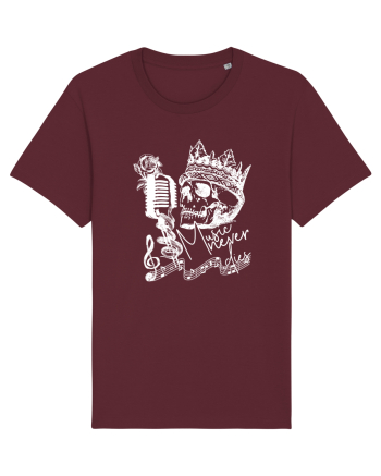 MUSIC Never Dies - Skull Burgundy