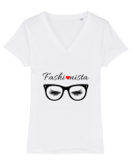 Fashionista Tricou mânecă scurtă guler V Damă Evoker