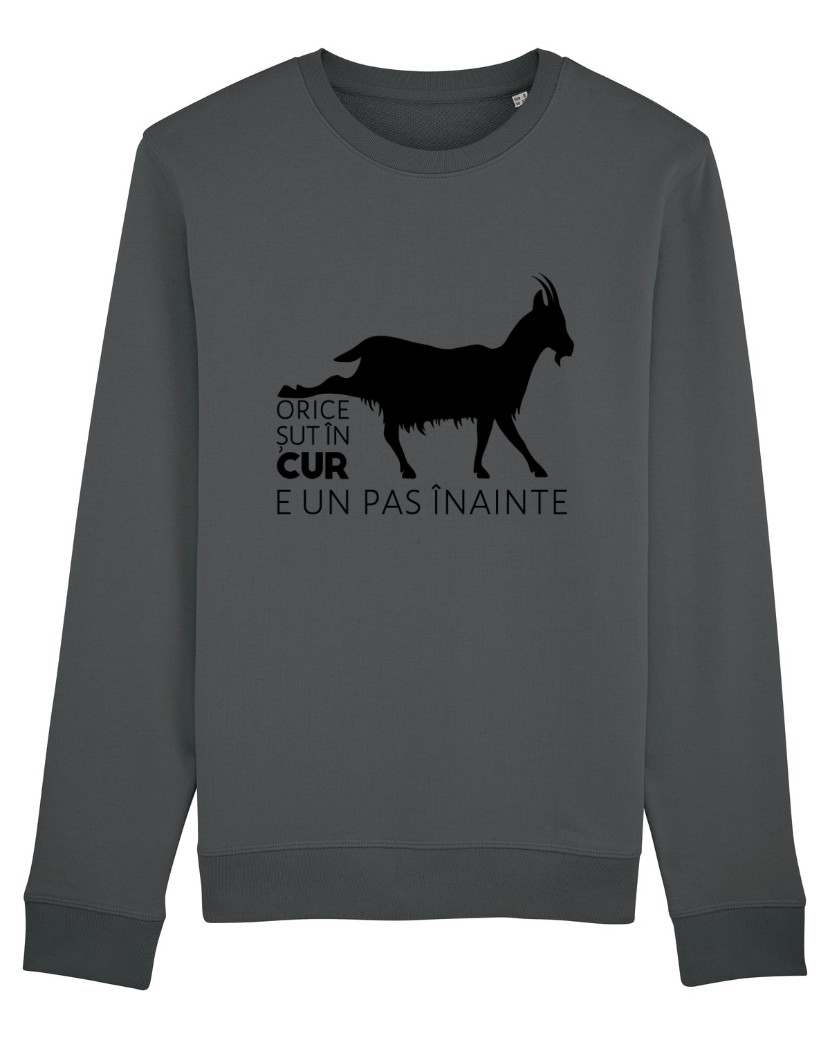 Bluză mânecă lungă Unisex Rise Anthracite