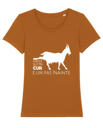 Orice șut în cur e un pas înainte - alb Roasted Orange