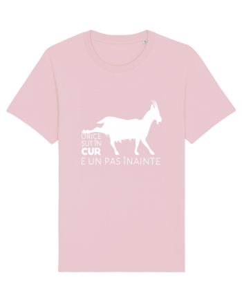 Orice șut în cur e un pas înainte - alb Cotton Pink
