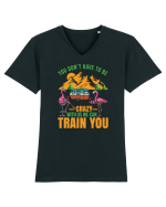 You Don't Have To Be Crazy With Us Tricou mânecă scurtă guler V Bărbat Presenter