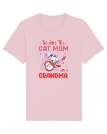 Rockin' The Cat Mom And Grandma Cotton Pink