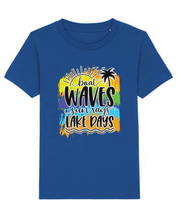 Boat Waves Sun Rays Lake Days Majorelle Blue