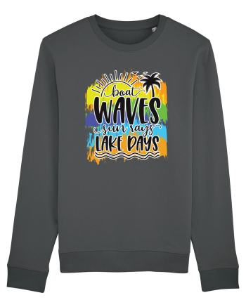 Boat Waves Sun Rays Lake Days Anthracite