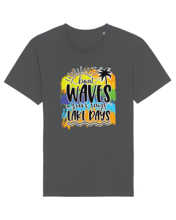 Boat Waves Sun Rays Lake Days Anthracite