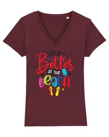 Life Is Better At The Beach Burgundy