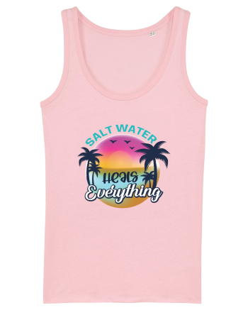 Salt Water Heals Everything Cotton Pink