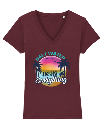 Salt Water Heals Everything Burgundy