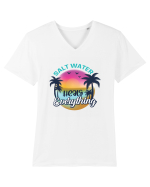 Salt Water Heals Everything Tricou mânecă scurtă guler V Bărbat Presenter