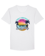 Salt Water Heals Everything Tricou mânecă scurtă guler larg Bărbat Skater
