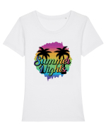 Summer Nights Tricou mânecă scurtă guler larg fitted Damă Expresser