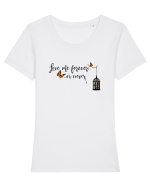 Love Me FOREVER - or NEVER Tricou mânecă scurtă guler larg fitted Damă Expresser