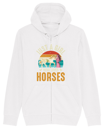 Just A Girl Who Loves Horses White