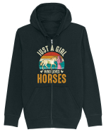Just A Girl Who Loves Horses Hanorac cu fermoar Unisex Connector
