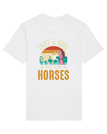 Just A Girl Who Loves Horses White