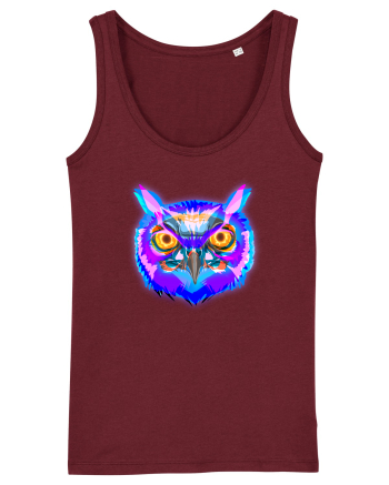 Skull Neon Owl Burgundy