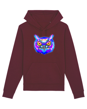 Skull Neon Owl Burgundy